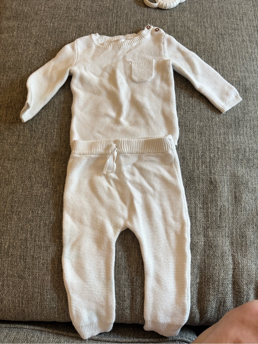 Carter's Just One You White Knit Sweater Set 18M